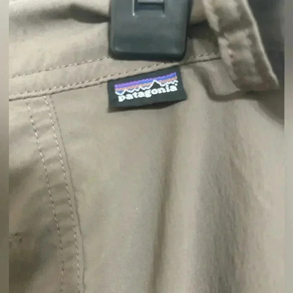 Patagonia Solimar Womens 6 Roll Up Stretch Camping Hiking Pants Beige Khaki SZ S - Picture 13 of 14